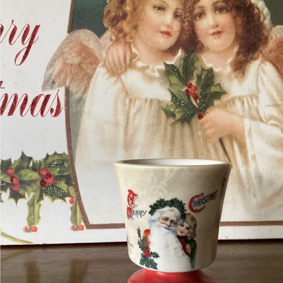 Yankee Candle Tealight Holder: Olde World Father Christmas motif. - Picture 10 of 11